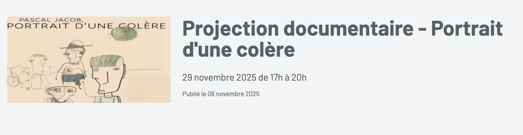 projection documentaire Portrait d une colère handicap Pôle du Tison événement sensibilisation