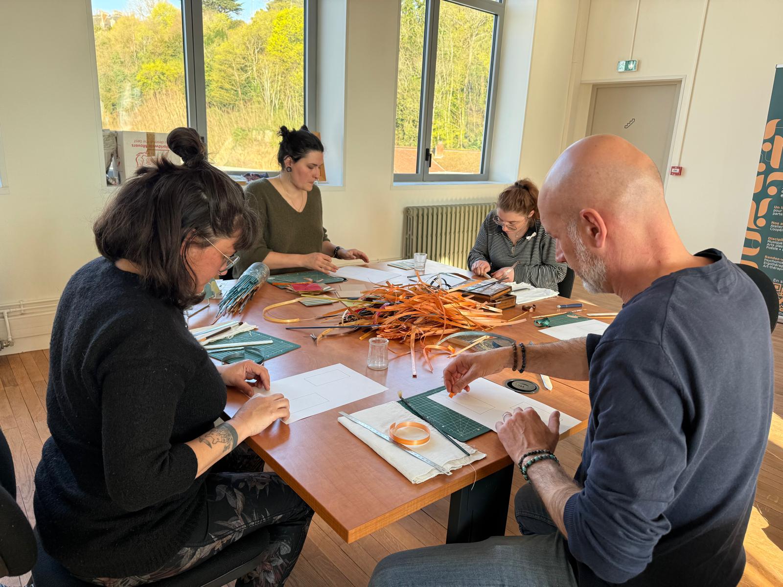 Atelier de Marqueterie avec l'association Pole du Tison
